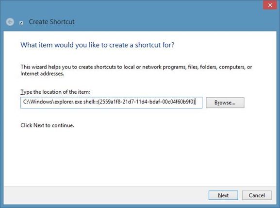 location In Windows 8