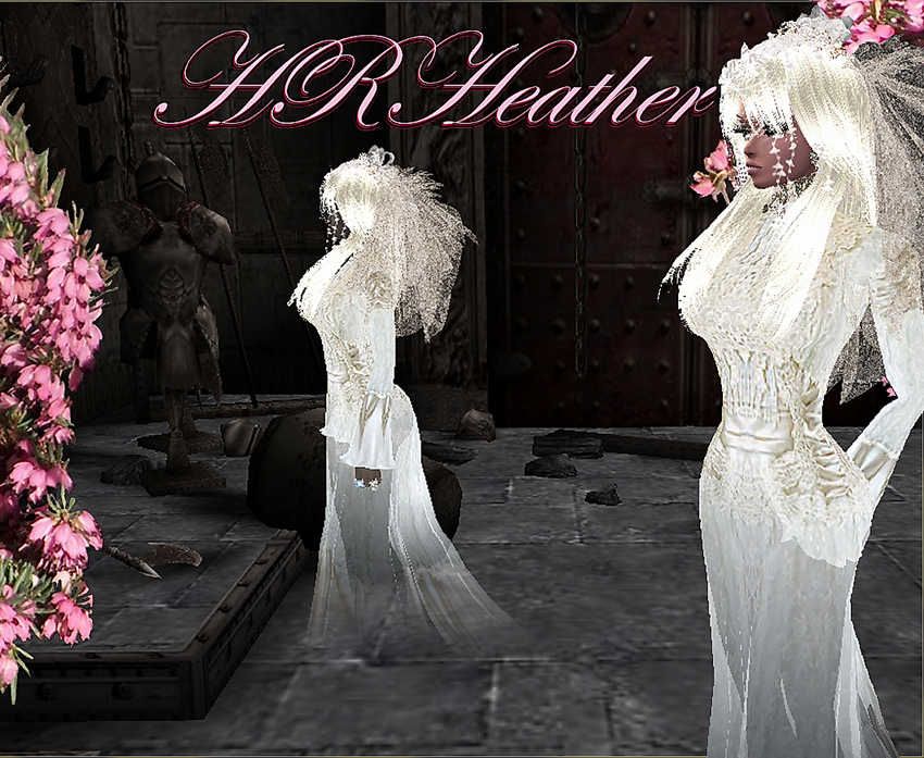 HRHeather's Ghost wearing a very regal and heavy high sheen  white silk and satin Edwardian Titanic era formal dinner and evening gown with a short bustle train. A must have for all Princesses and the very well to do higher society of imvu. An outstanding Halloween specter gown to wear to any all Hallow’s eve party, or just for spooking about the cemetery. Did your role play character just die? 1890's high collar Gibson girl spirits will definitely want this one to wear, for scaring the living and for appearing to old friends.