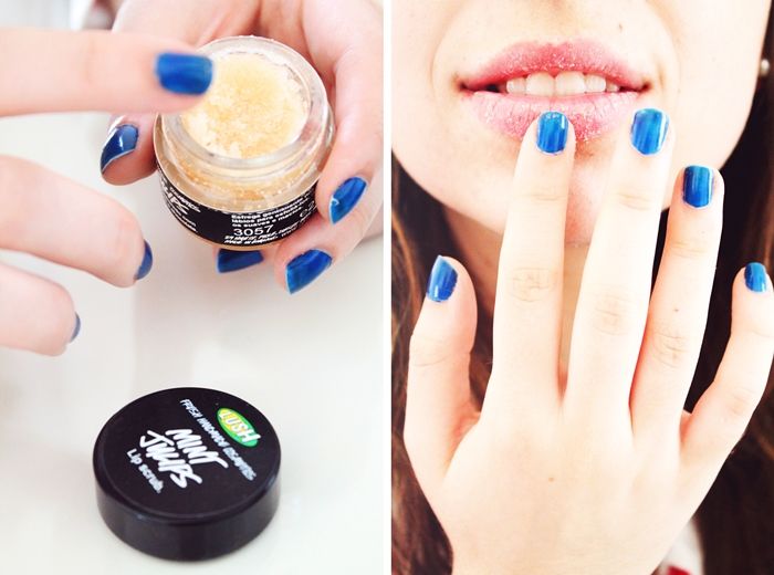 make-up routine, beauty products, make-up products, beauty review, beauty routine, lips, lip scrub, lush, lush cosmetics, mint julips, review