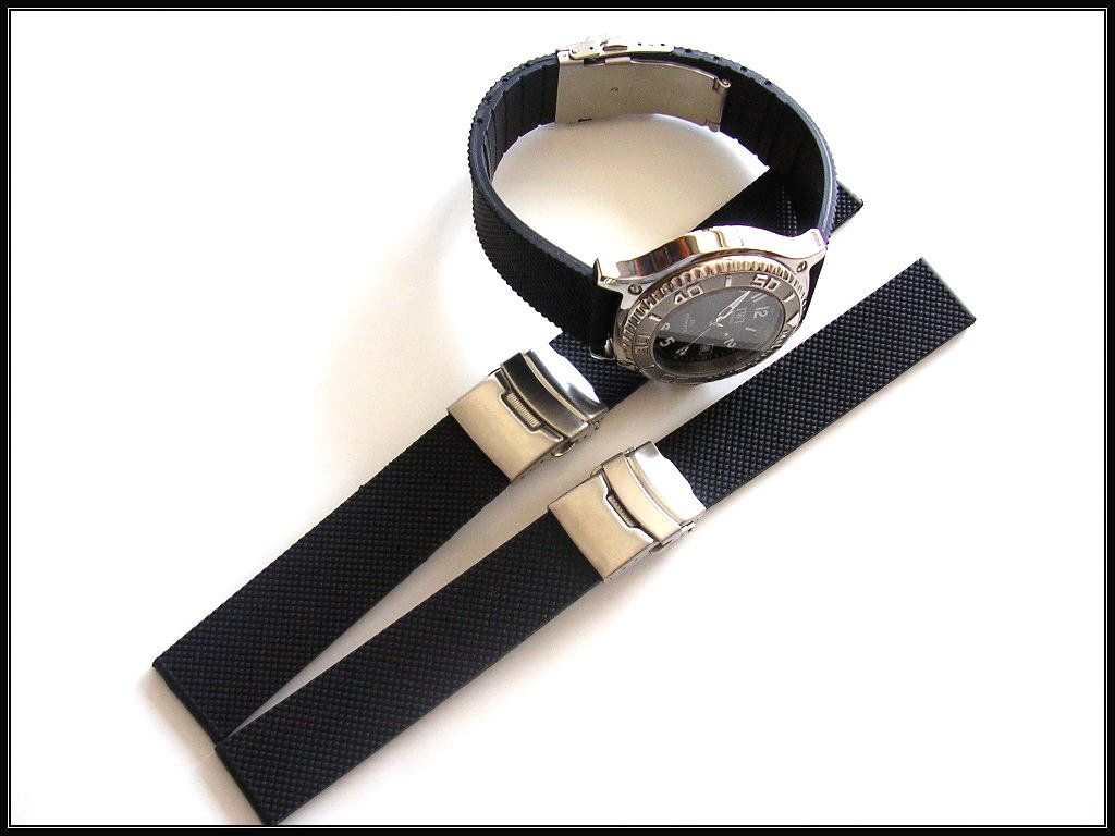 Cinturino I.W. SUISSE Cinturino Orologio In Silicone Subacqueo Con Chiusura A Sgancio Rapido Doppio Blocco - IW SUISSE Cinturino Per Orologio Uomo - Foto 10