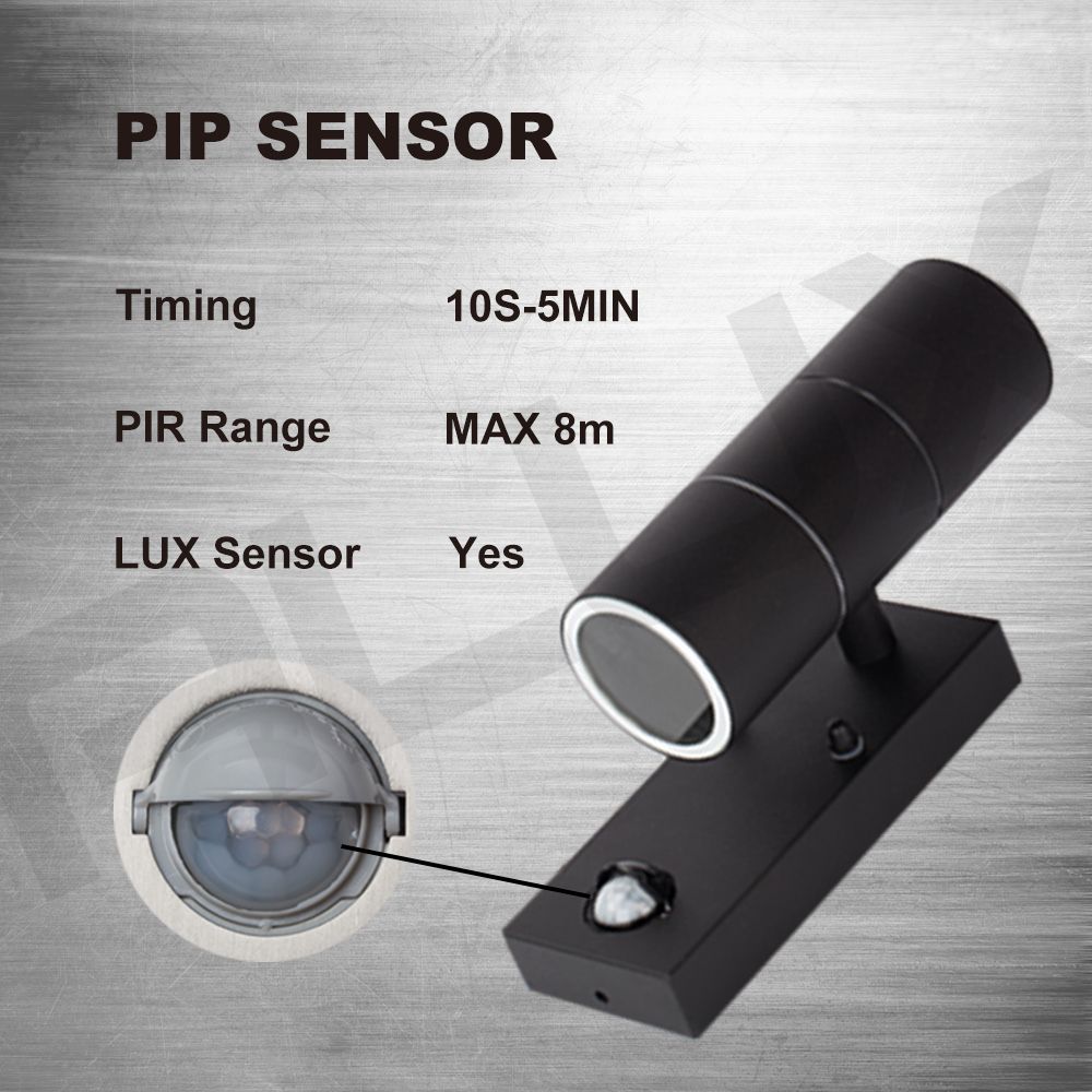 Alux Pir Motion Sensor Stainless Steel Up Down Outdoor