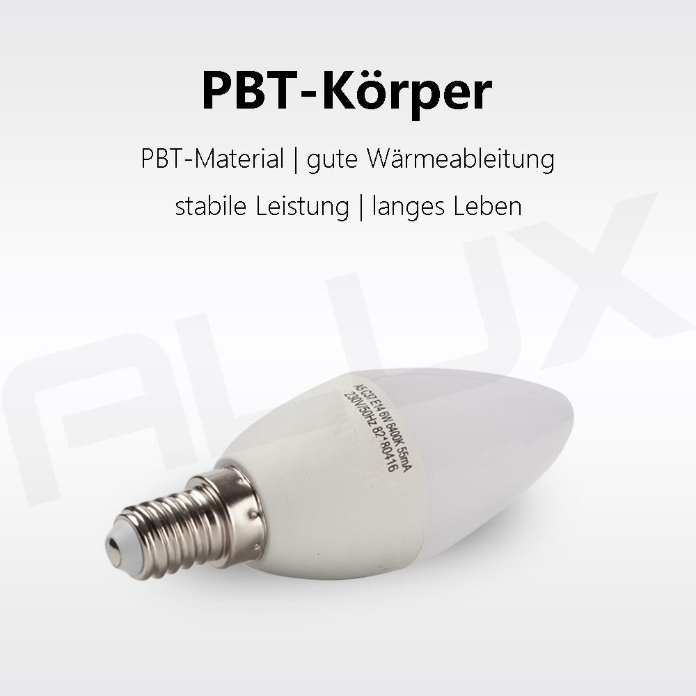 10x LED E14 Kerzenbirnen 6W 3000K Warmweiß/6000K Kaltweiß ...