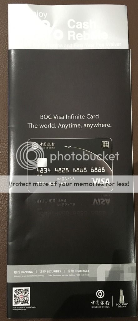 BOC Visa Infinite | HardwareZone Forums