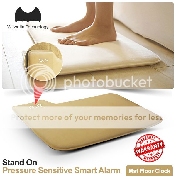 Stand On Pressure Sensitive AAA Battery Smart Alarm Clock Mat Floor Rug